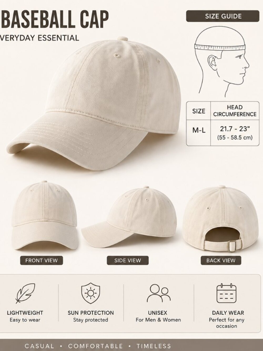 FURTALK Unisex Vintage Unstructured Baseball Cap Washed Cotton Dad Hat